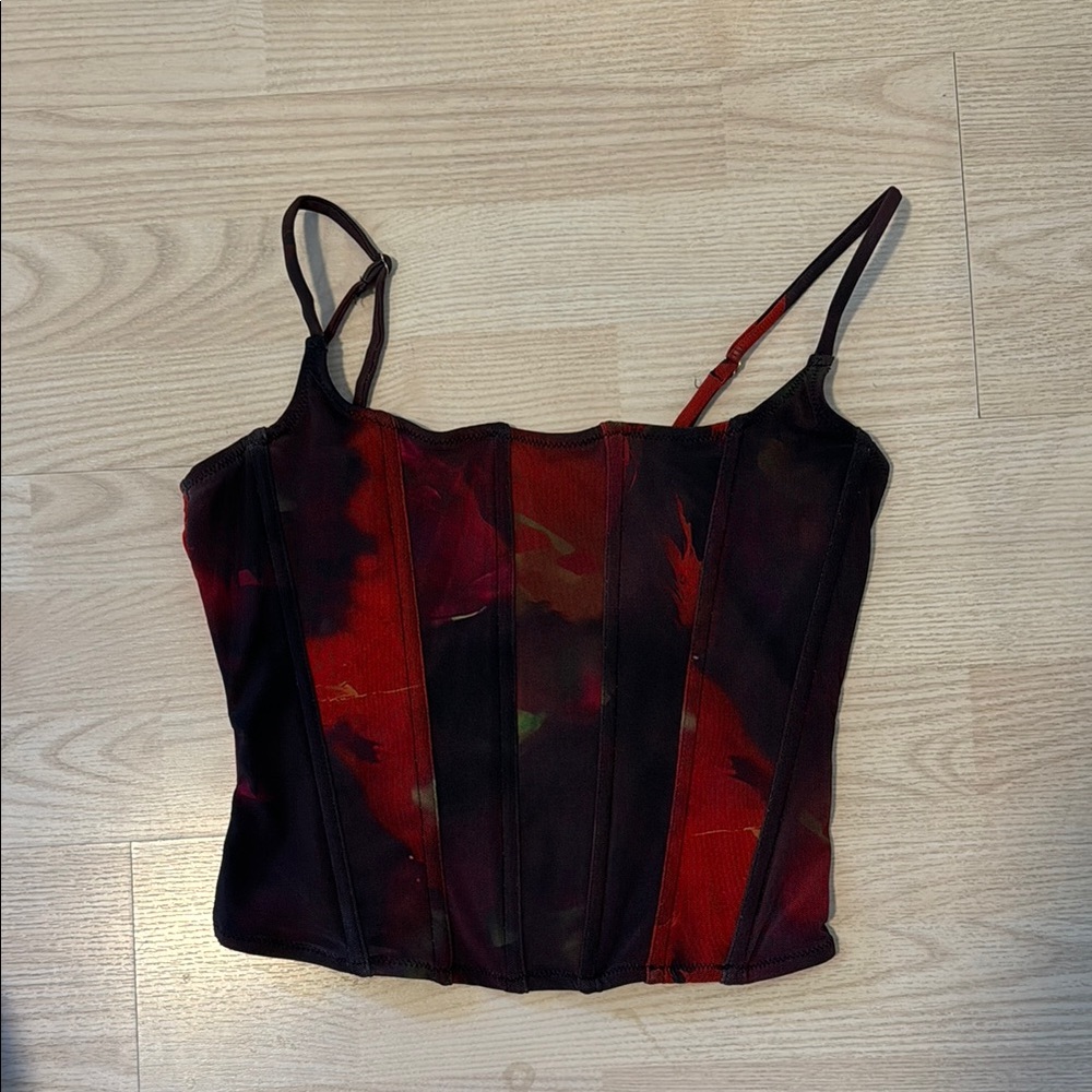 NWT Mixology Mesh Corset Top